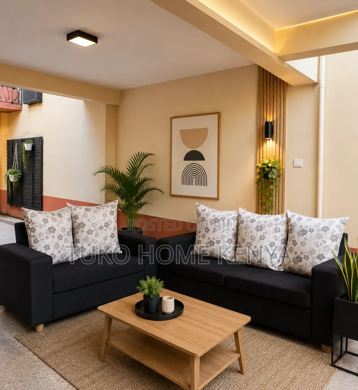 Box Shaped 5 Seater Sofa