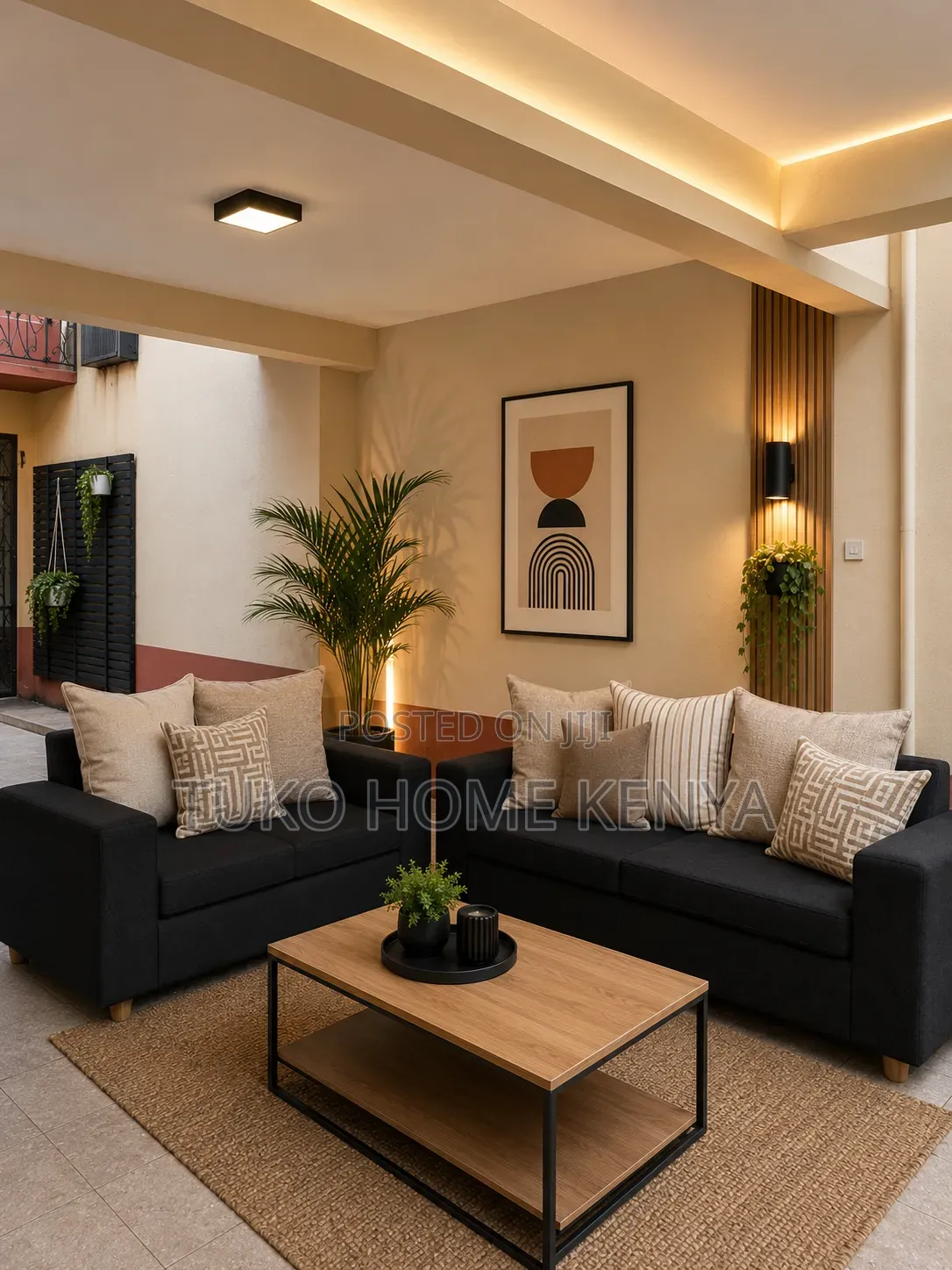 Box Shaped 5 Seater Sofa