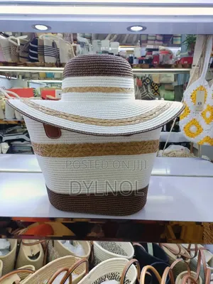 Woven Beach Bag With Matching Hat