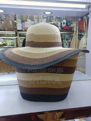 Woven Beach Bag With Matching Hat