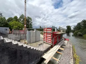 Meva Dam Formwork Wall, Deck