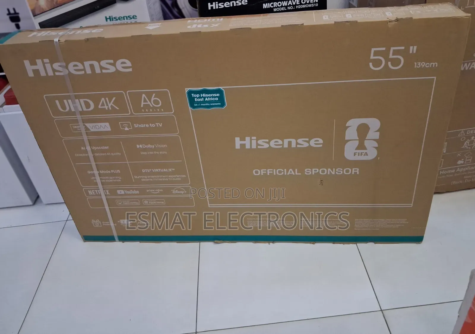 Hisense 55” 55A6 Inches Smart 4K UHD Frameless