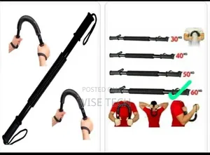 60KG Power Twister Spring Rod for Arms, Chest Workout/Strength