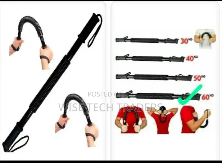 60KG Power Twister Spring Rod for Arms, Chest Workout/Strength