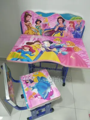 Pink Adjustable Kids' Study Desk & Chair Set