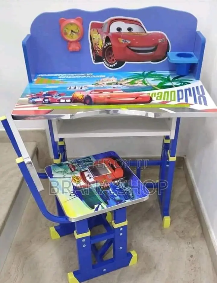 Blue Adjustable Kids' Study Desk & Chair Set