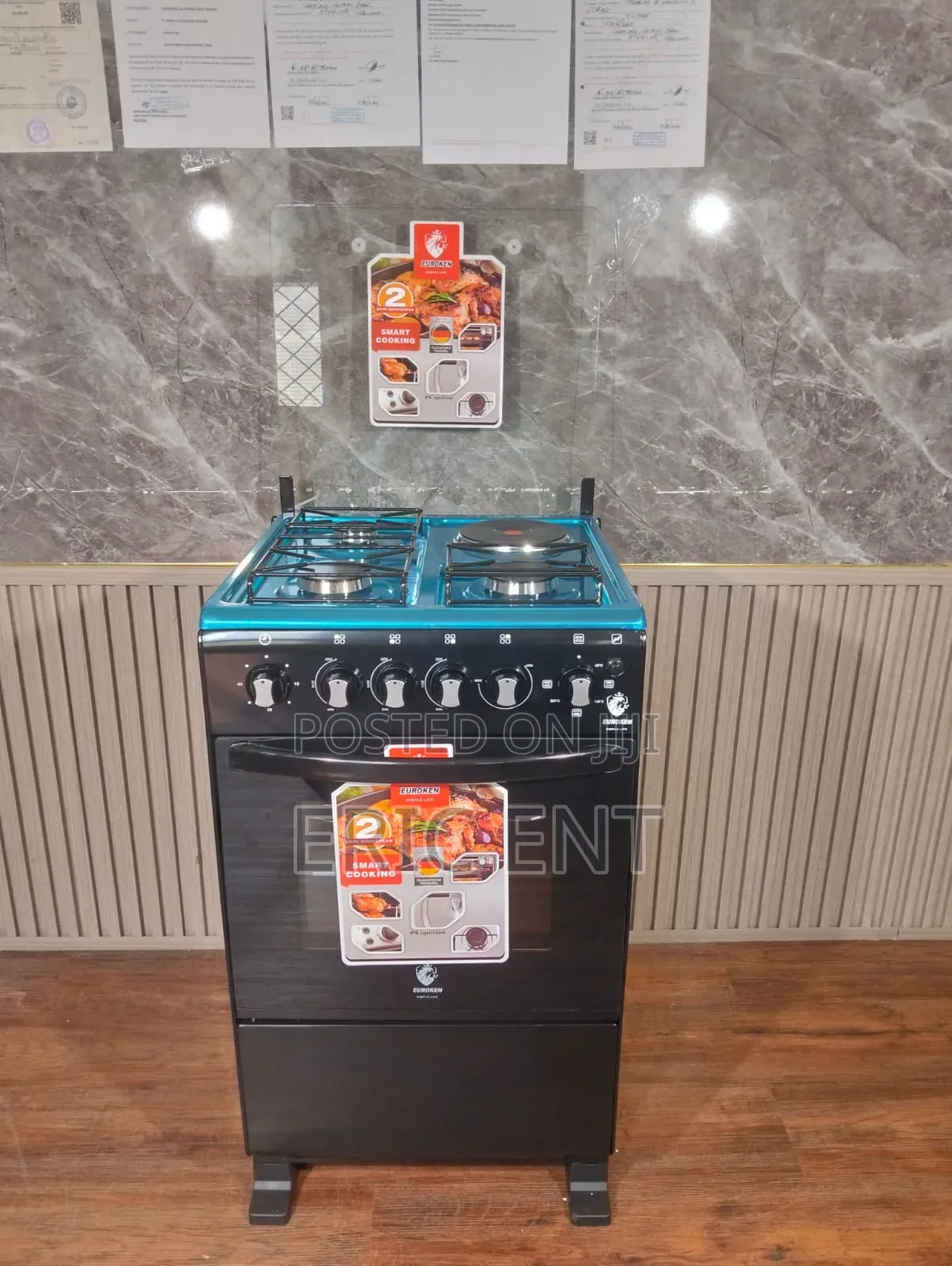 Euroken Free Standing (50BY55) 3 Gas Burner +1 Electric Cooker