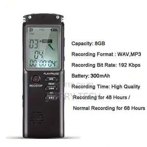 8GB Digital Recorder With Built-in Mic & Long Battery Life