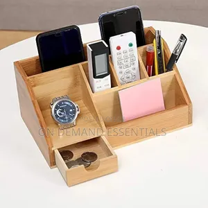 Wooden Bamboo Desk  Organizer for Table
