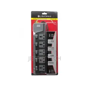 Light Wave 5 Way Extension Socket 3 Metre Overload, Surge & Thunder P