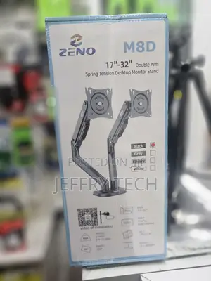 Dual Desk Monitor Arm, Adjustable Gas Spring & Support Max 30 Inch