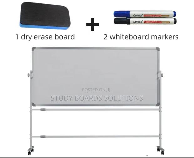 180x120cm Whiteboard on Wheeled Stand for Portability