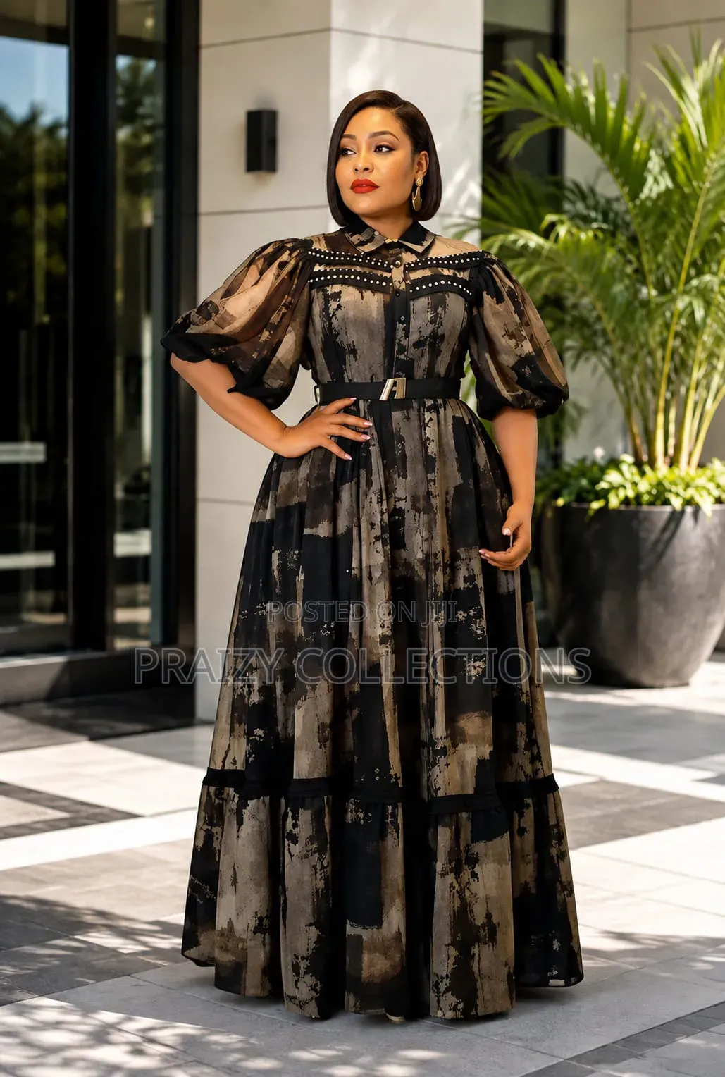 Elegant Printed Maxi Dress 
❇ Premium Quality