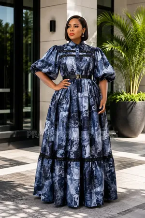 Elegant Printed Maxi Dress 
❇ Premium Quality