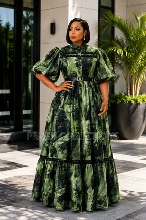 Elegant Printed Maxi Dress 
❇ Premium Quality