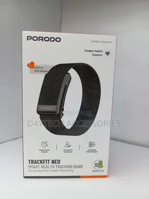 Porodo TrackFit NEO Fitness Band Without Monitor With ECG – Black