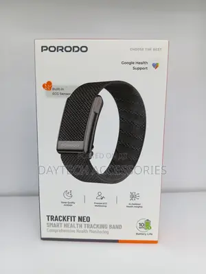 Porodo TrackFit NEO Fitness Band Without Monitor With ECG – Black