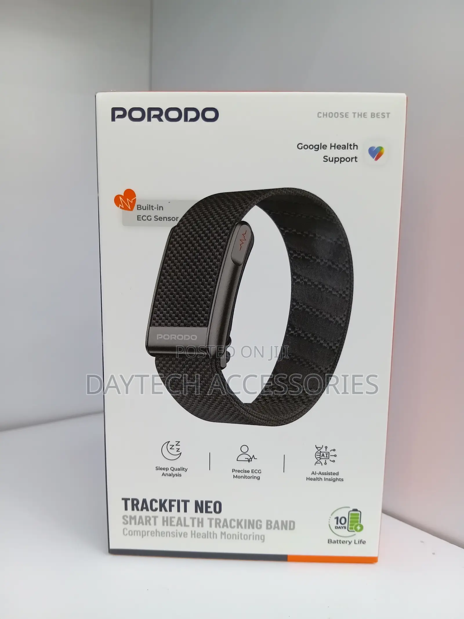 Porodo TrackFit NEO Screenless Fitband - Black