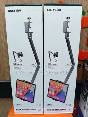 The Green Lion Desk Phone/Tablet Mount Stand 3-Axis Adjustable Arm
