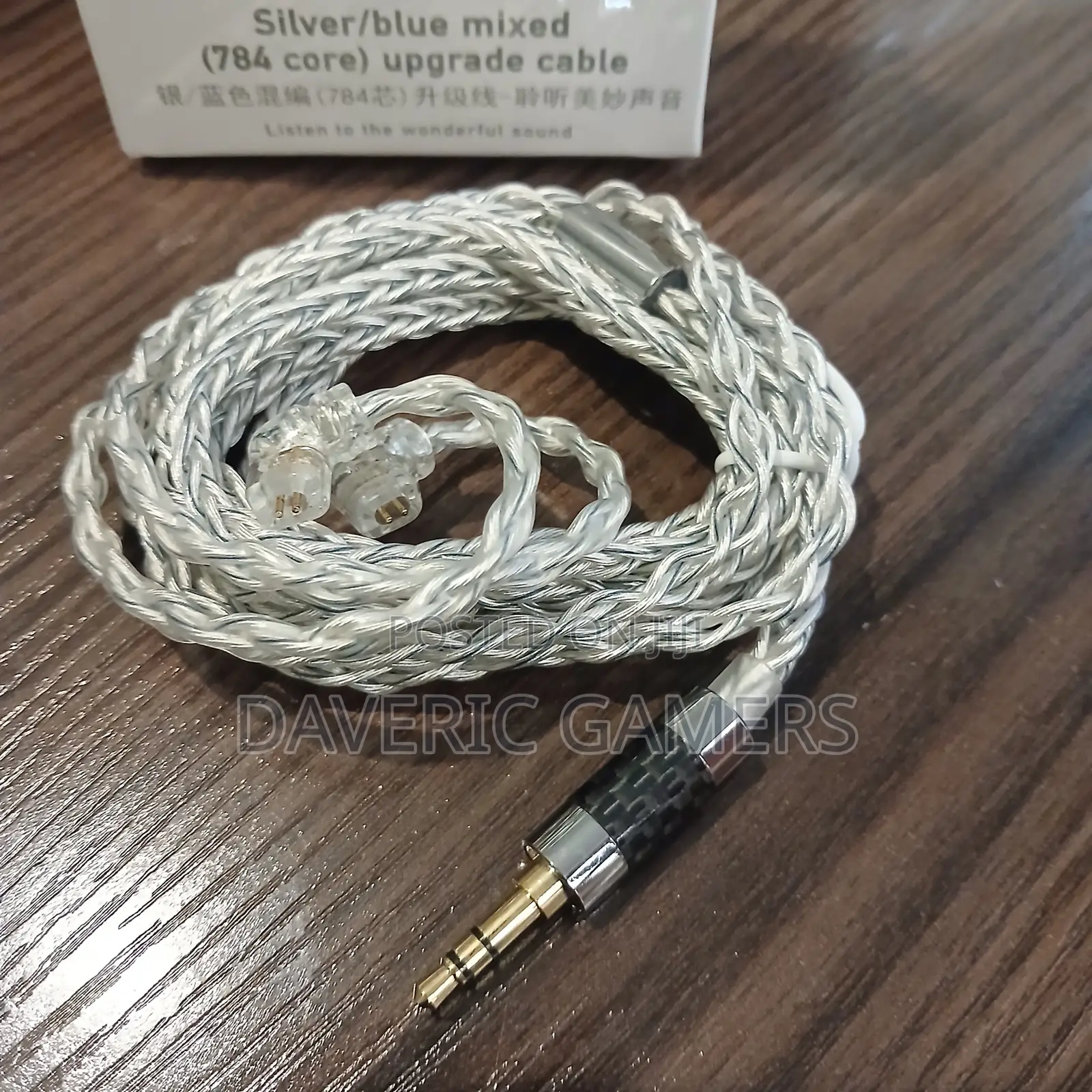 KZ Silver/Blue Mixed 784-Core Upgrade Cable
