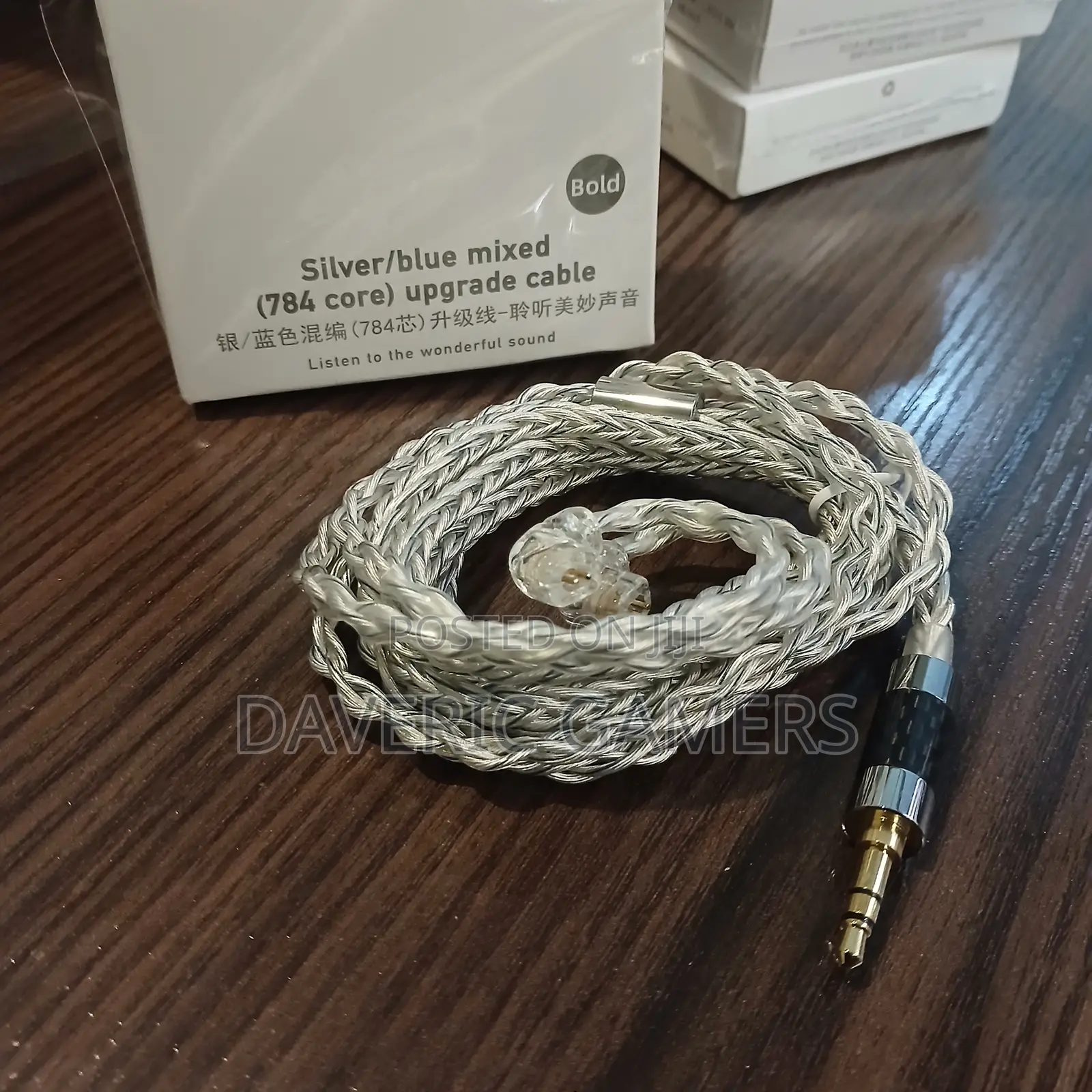 KZ Silver/Blue Mixed 784-Core Upgrade Cable