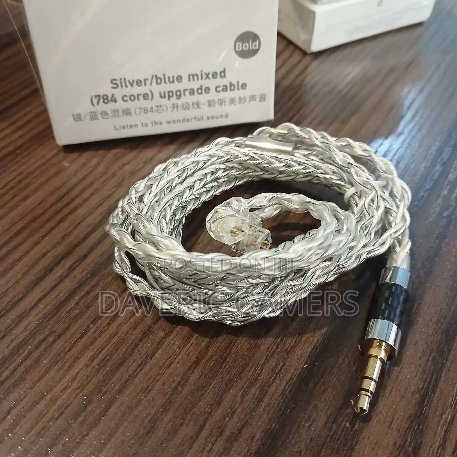 KZ Silver/Blue Mixed 784-Core Upgrade Cable