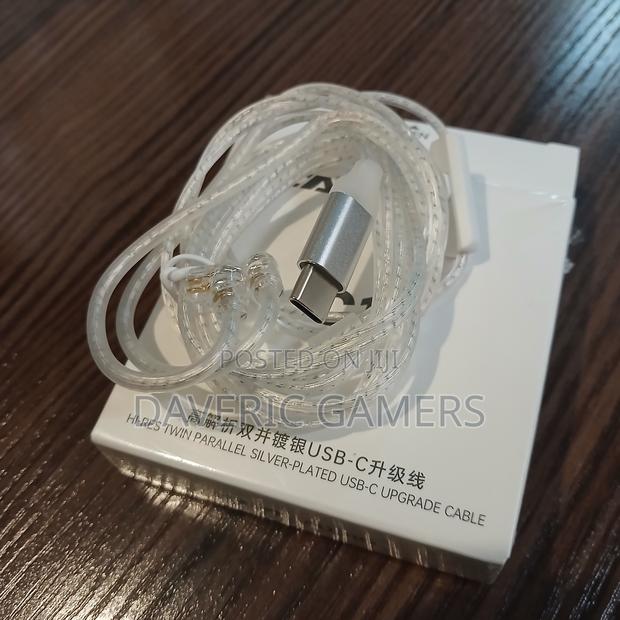 KZ Hi-Res Twin Parallel Silver-Plated USB-C Replace or Upgrade Cable
