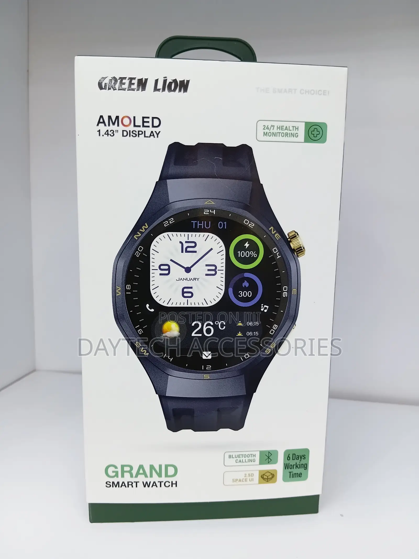 Green Lion Grand Smart Watch 1.43" AMOLED Display.