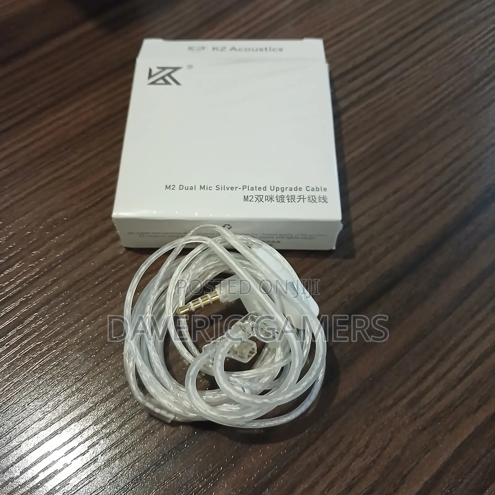KZ M2 Dual Mic Silver-Plated Upgrade Cable