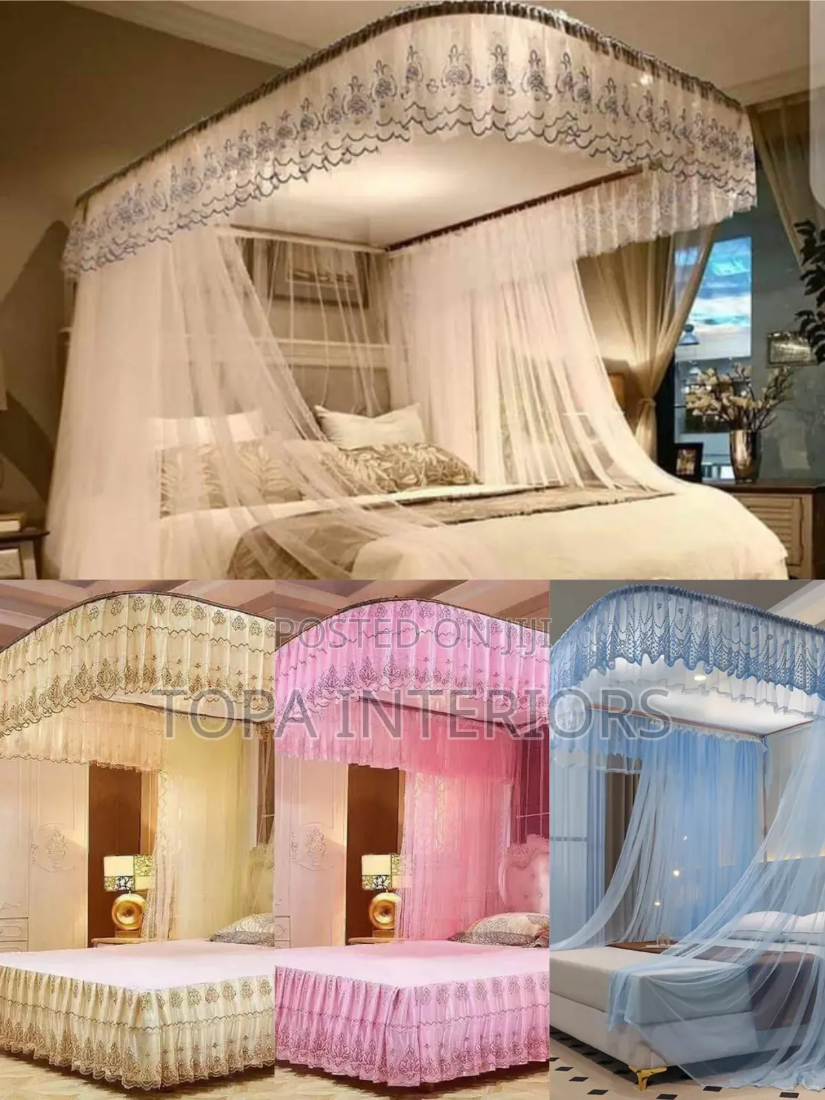 Ultra Fine Mesh BEDNET Foldable Lightweight 2 Stand Rail Mosquito Net