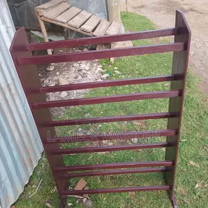 Shoe Rack,five Stairs Black and White Polished