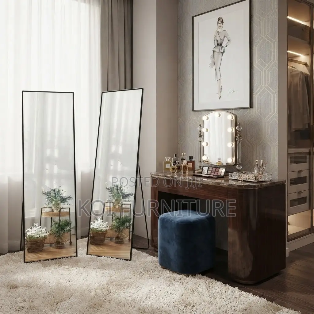 Dresers; Long Black Home Dressing Room Mirrors
