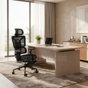Office Chairs; Executive Black Mesh Orthopedic Fabric Chairs