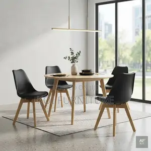 Dining Chairs; Black Cushioned Vintare Dining Seat