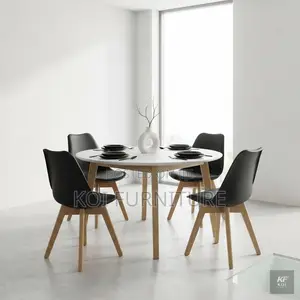 Dining Chairs; Black Cushioned Vintare Dining Seat