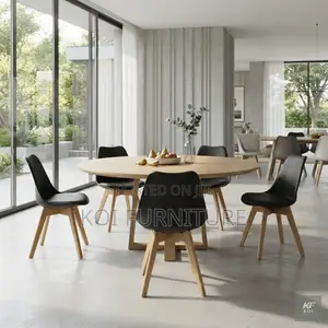 Dining Chairs; Black Cushioned Vintare Dining Seat