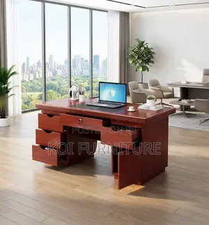Office Desk; 1200MM Brown Executive Home Office Desk