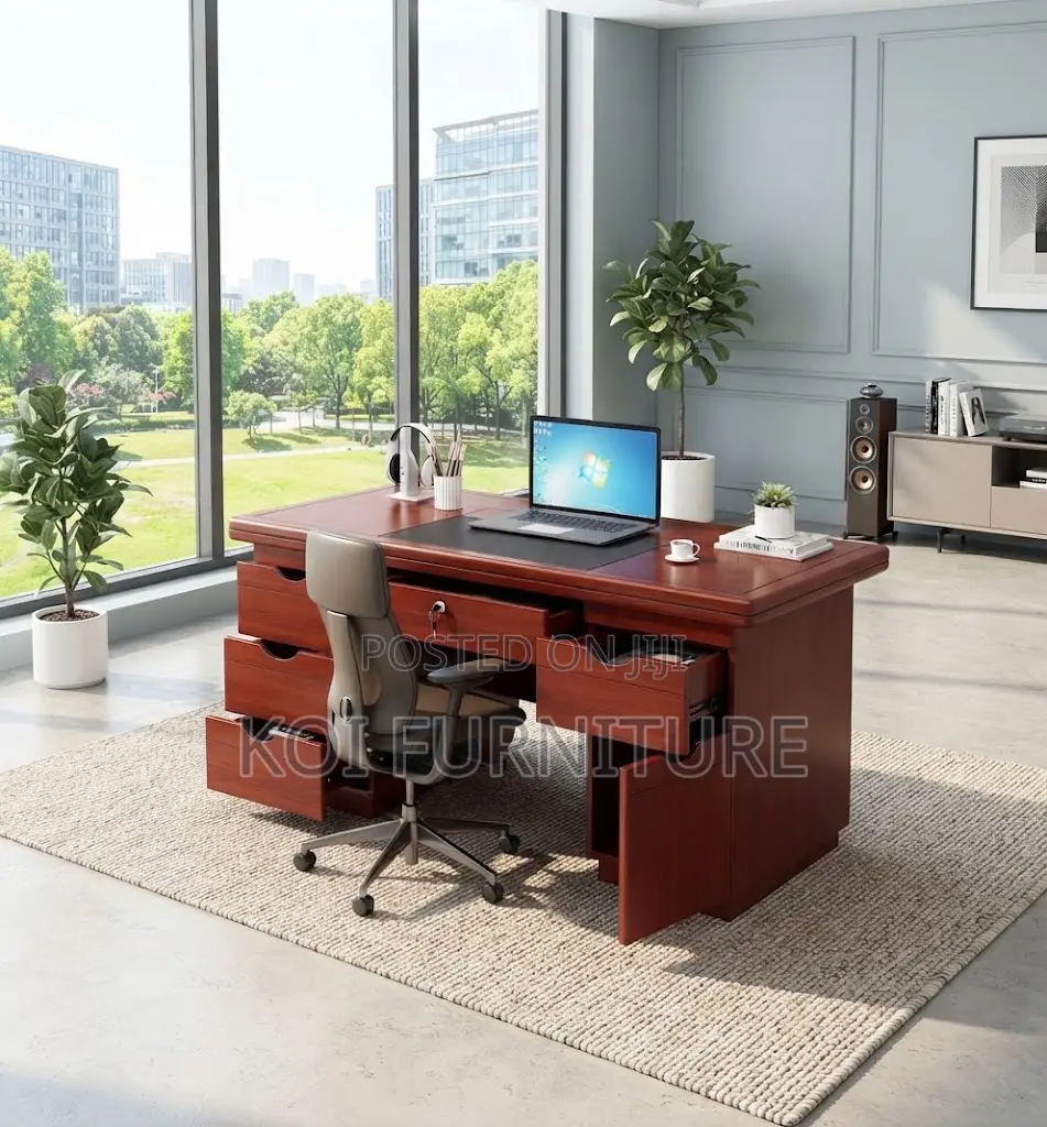 Office Desk; 1200MM Brown Executive Home Office Desk