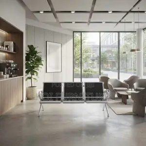 Office Bench; Three Seaters Leather Reception Office Beches