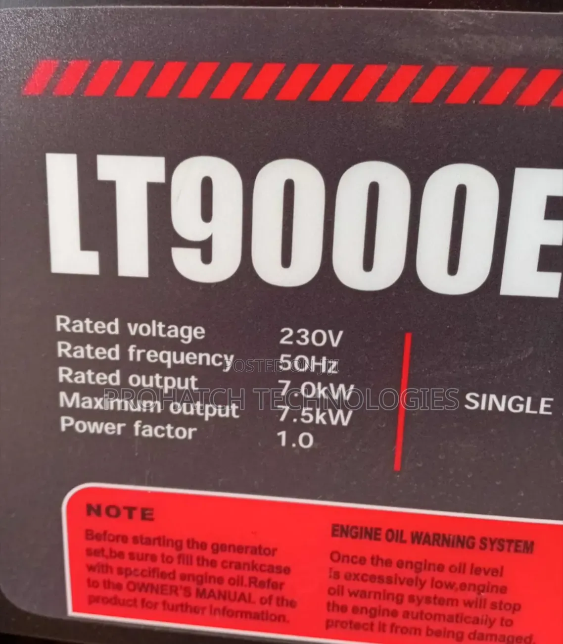 7.5KVA Premier Petrol Generator