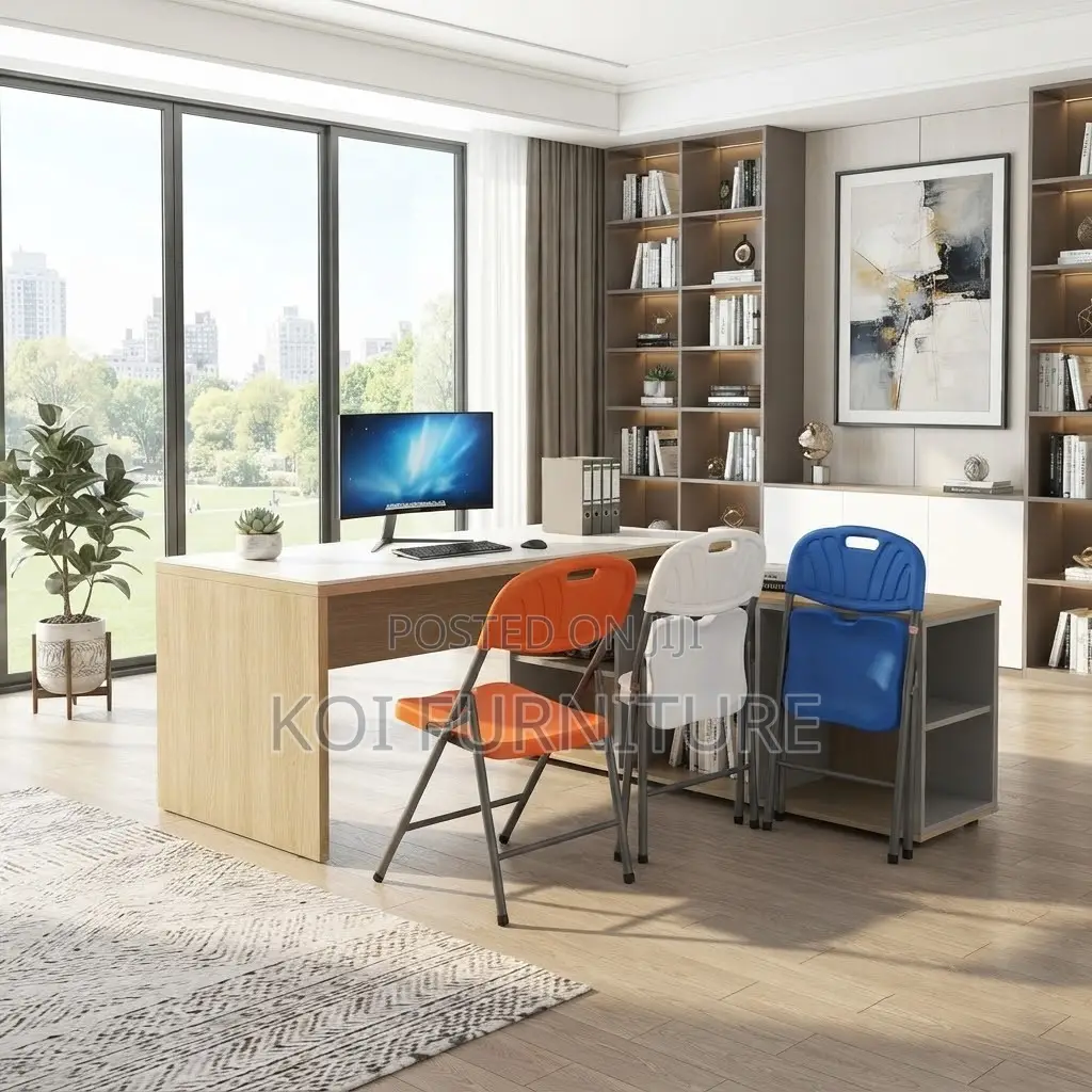 Office Chairs; Plastic Armless Foldable Outdoor Office Chair