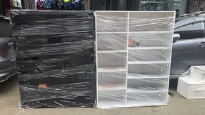 Executive Wooden Shoe Rack – Black & White