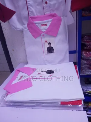 Pink White Poloshirts Available