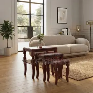 Coffee Table; Triplet Mahogany Home Office Coffee Table