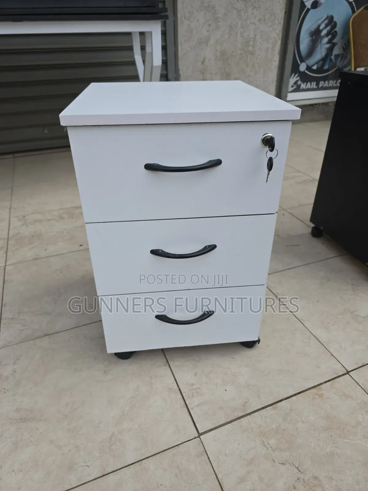 White 3 Drawers Office Pedestal