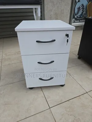 White 3 Drawers Office Pedestal