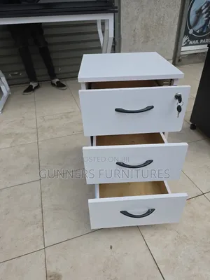 White 3 Drawers Office Pedestal