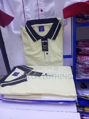 Cream Black Poloshirts Available