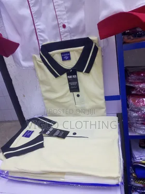 Cream Black Poloshirts Available