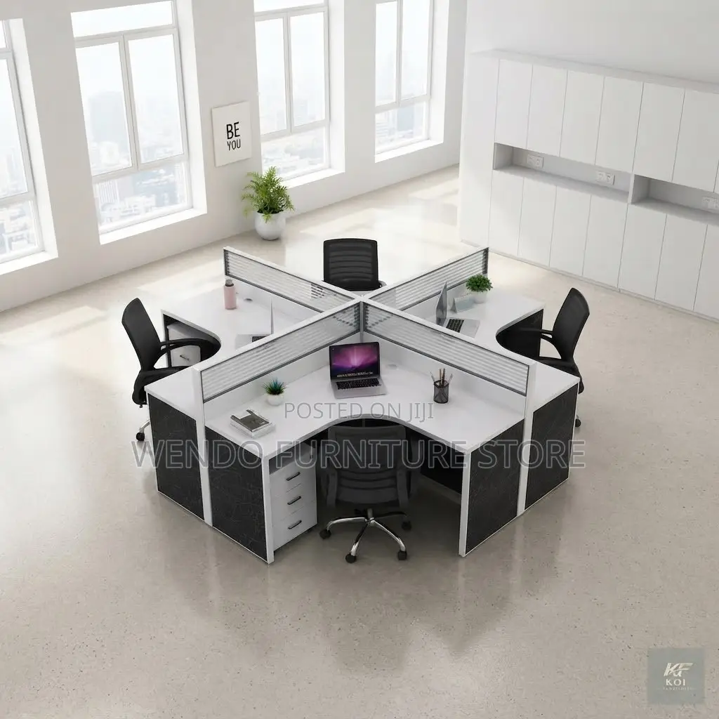 Office Workstation; Curved Advanced Office Workstation With Pedestal
